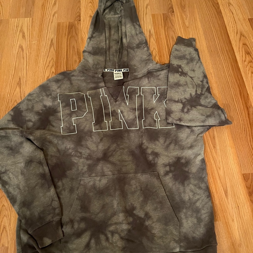 Pink V neck Hoodie